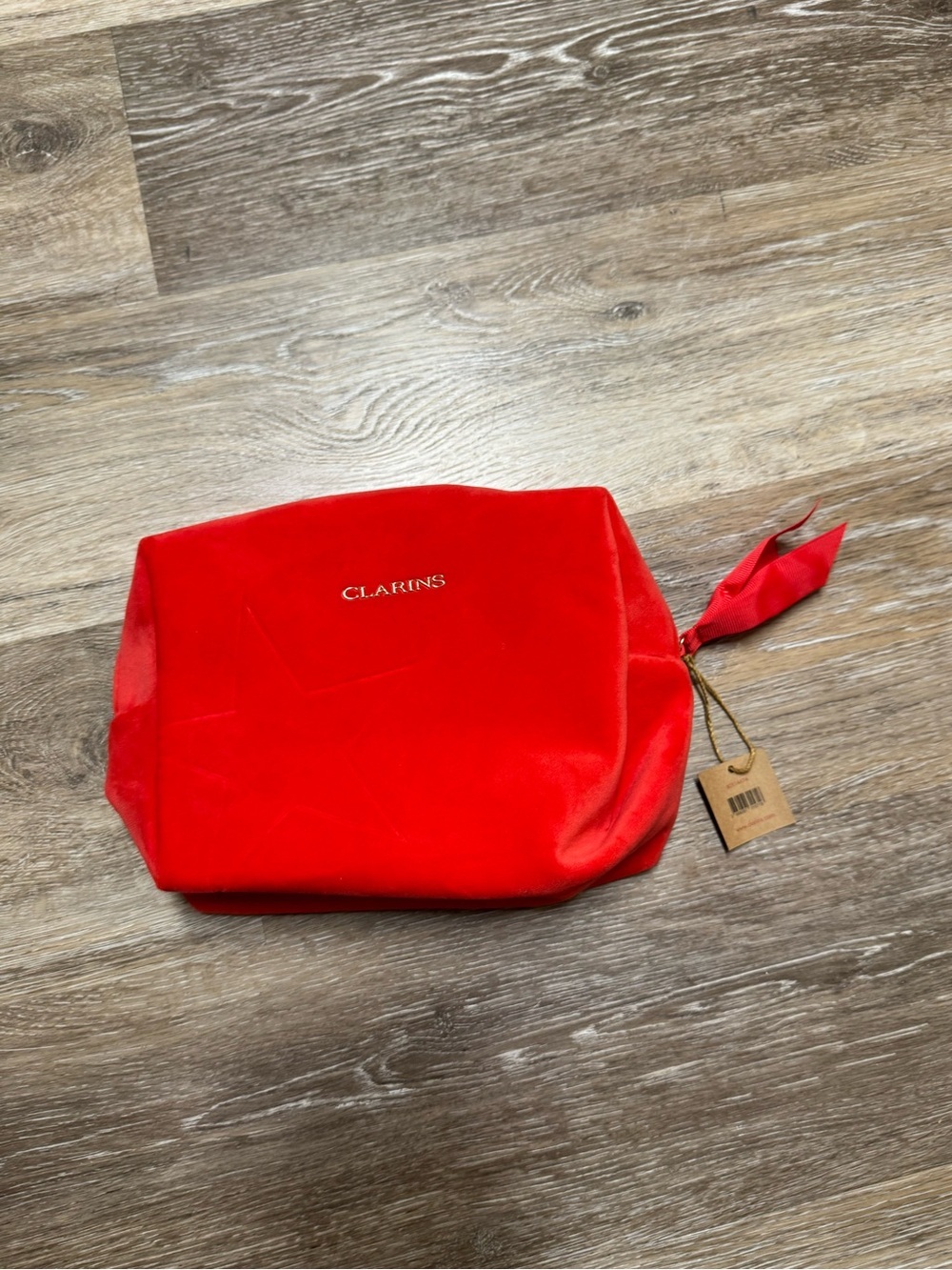 Clarins velvet makeup travel bag